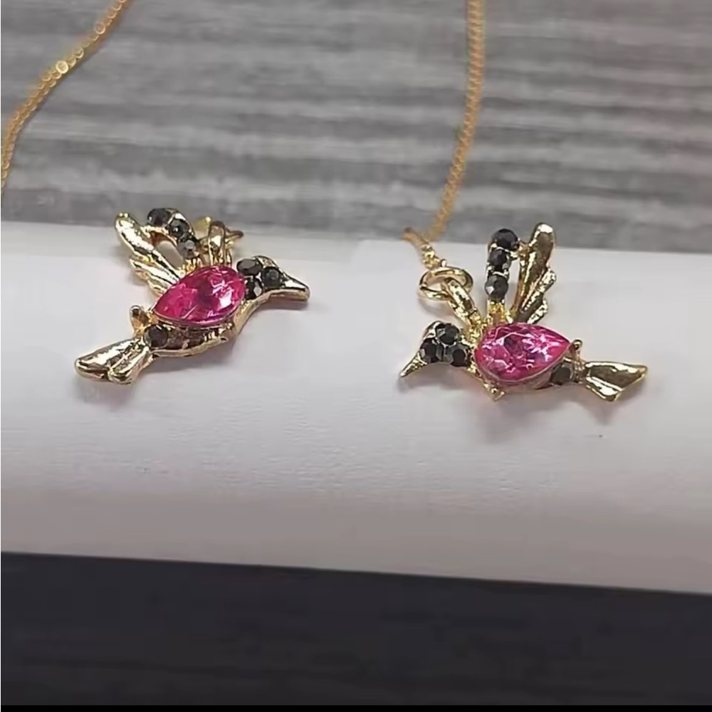 Gold Filled Hummingbirds Threader Earrings